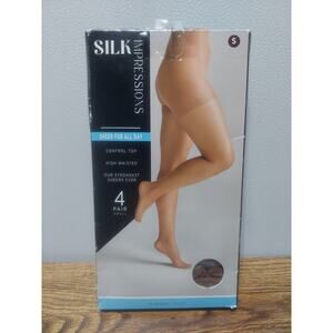 Silk Impressions Sheer for all Day 3 Pair Small Cocoa 20 Denier NEW in Packaging